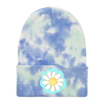 Cool Summer Daisy Aesthetic Tie Dye 12in Knit Beanie