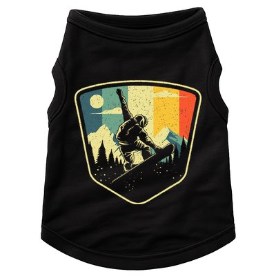 Cool Snowboarding Design Vintage Snowboarder Doggie Tank