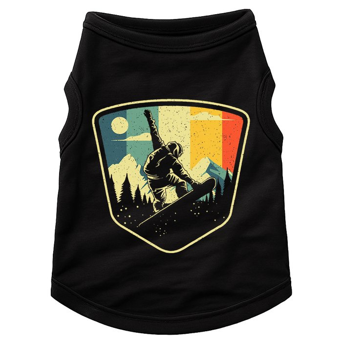Cool Snowboarding Design Vintage Snowboarder Doggie Tank