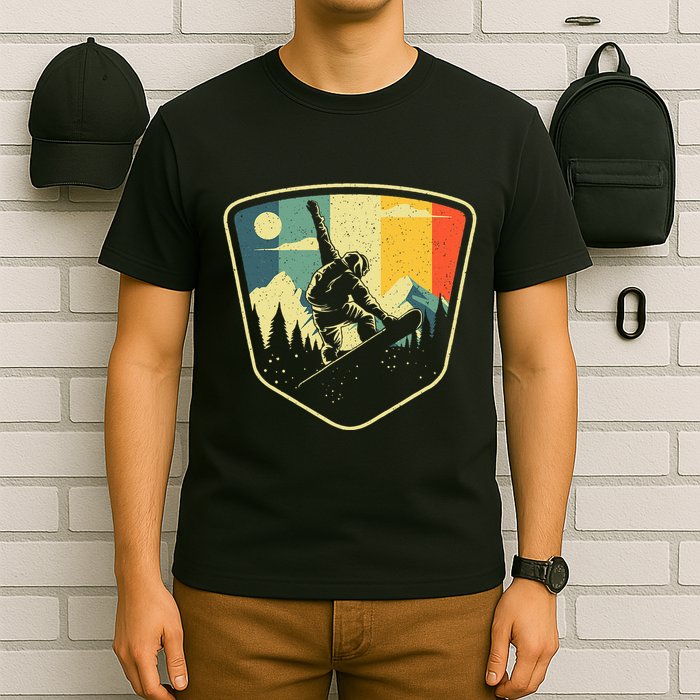 Cool Snowboarding Design Vintage Snowboarder T-Shirt