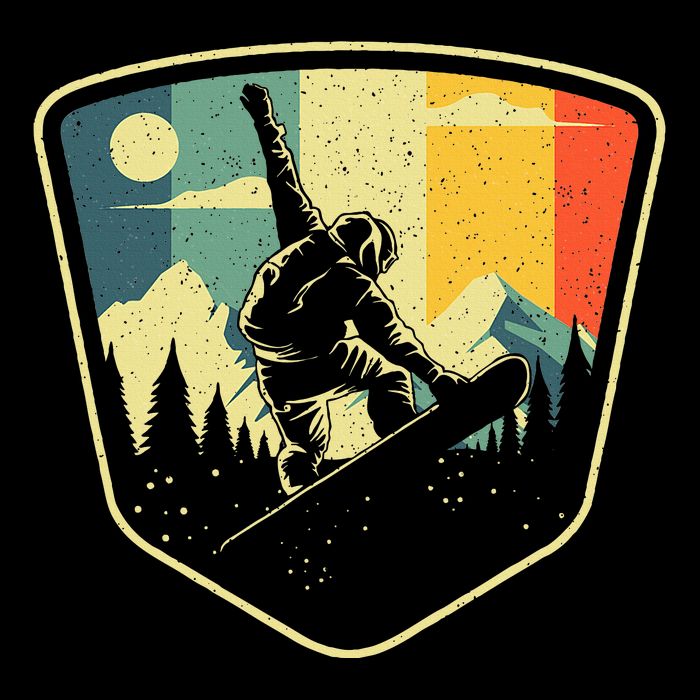Cool Snowboarding Design Vintage Snowboarder T-Shirt