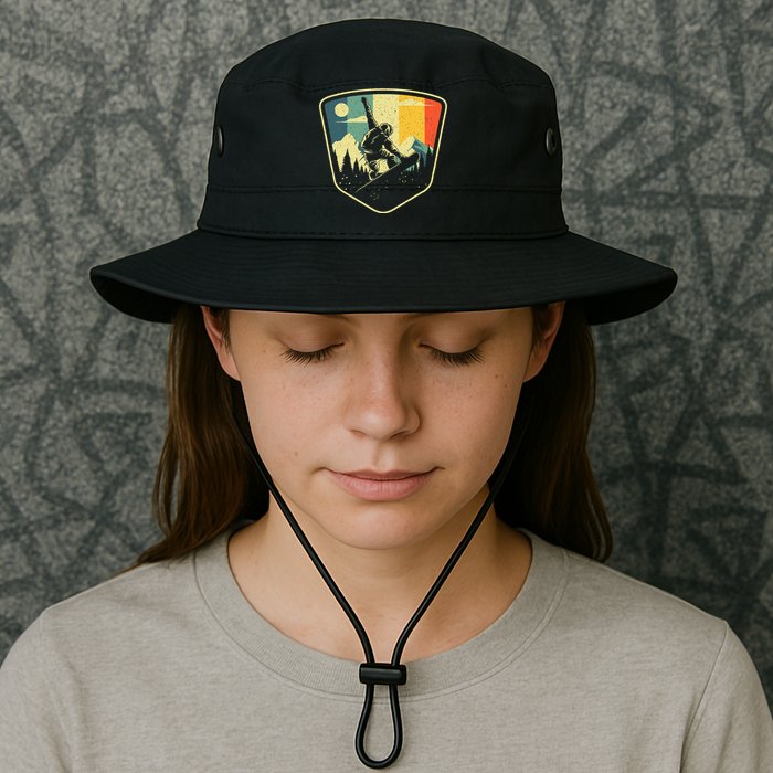 Cool Snowboarding Design Vintage Snowboarder Bucket Hat