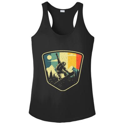 Cool Snowboarding Design Vintage Snowboarder Ladies PosiCharge Competitor Racerback Tank