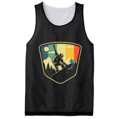Cool Snowboarding Design Vintage Snowboarder Mesh Reversible Basketball Jersey Tank