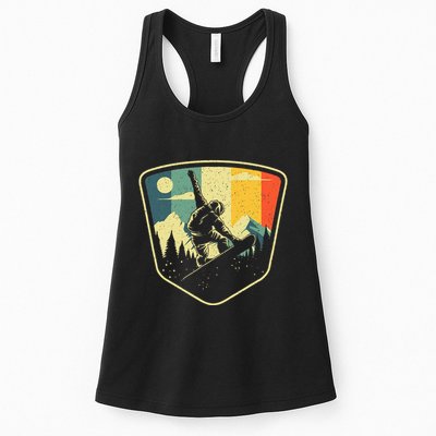 Cool Snowboarding Design Vintage Snowboarder Womens Tank Top