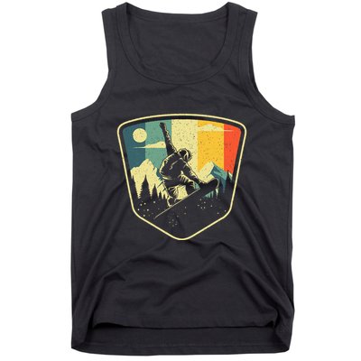 Cool Snowboarding Design Vintage Snowboarder Tank Top