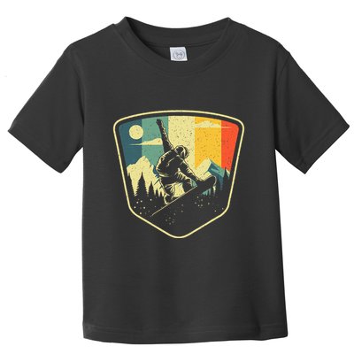 Cool Snowboarding Design Vintage Snowboarder Toddler T-Shirt