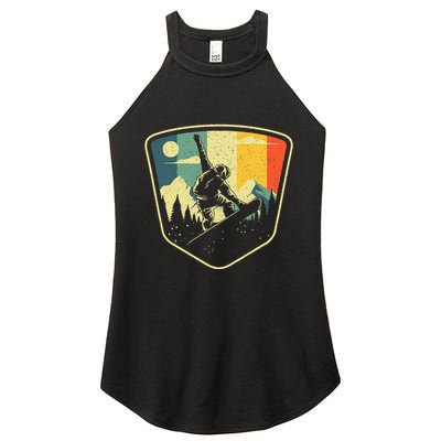Cool Snowboarding Design Vintage Snowboarder Women's Perfect Tri Rocker Tank