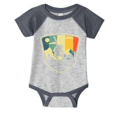 Cool Snowboarding Design Vintage Snowboarder Infant Baby Jersey Bodysuit