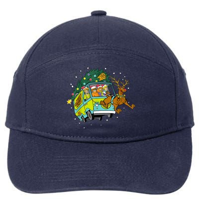 Christmas Scooby .Doo Mystery Machine Xmas Reindeer Gang Gift 7-Panel Snapback Hat