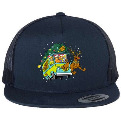 Christmas Scooby .Doo Mystery Machine Xmas Reindeer Gang Gift Flat Bill Trucker Hat