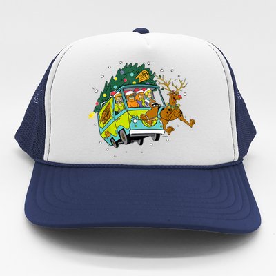 Christmas Scooby .Doo Mystery Machine Xmas Reindeer Gang Gift Trucker Hat