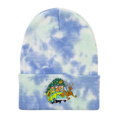 Christmas Scooby .Doo Mystery Machine Xmas Reindeer Gang Gift Tie Dye 12in Knit Beanie