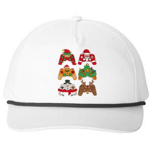 Christmas Santa Deer Gaming Controllers Gift Snapback Five-Panel Rope Hat