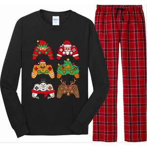 Christmas Santa Deer Gaming Controllers Gift Long Sleeve Pajama Set