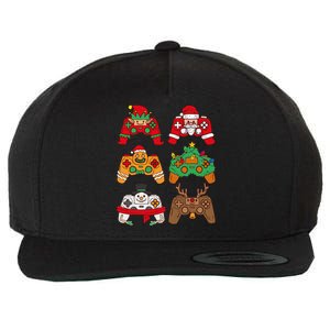 Christmas Santa Deer Gaming Controllers Gift Wool Snapback Cap