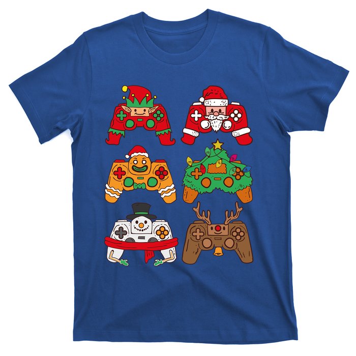 Christmas Santa Deer Gaming Controllers Gift T-Shirt