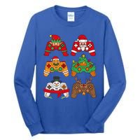 Christmas Santa Deer Gaming Controllers Gift Tall Long Sleeve T-Shirt