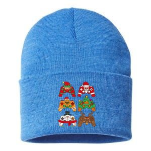 Christmas Santa Deer Gaming Controllers Gift Sustainable Knit Beanie