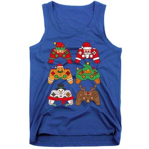 Christmas Santa Deer Gaming Controllers Gift Tank Top