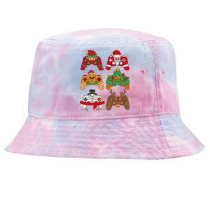 Christmas Santa Deer Gaming Controllers Gift Tie-Dyed Bucket Hat