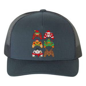 Christmas Santa Deer Gaming Controllers Gift Yupoong Adult 5-Panel Trucker Hat