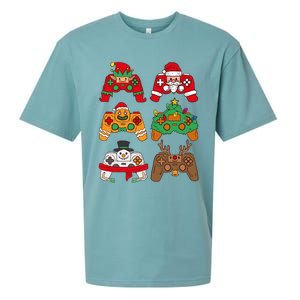 Christmas Santa Deer Gaming Controllers Gift Sueded Cloud Jersey T-Shirt