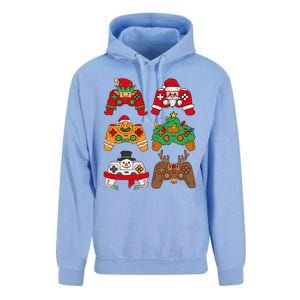 Christmas Santa Deer Gaming Controllers Gift Unisex Surf Hoodie