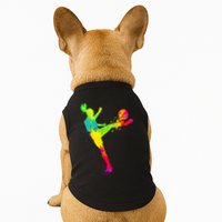 Cool Colorful Soccer Girl Soccer Player Doggie Tank