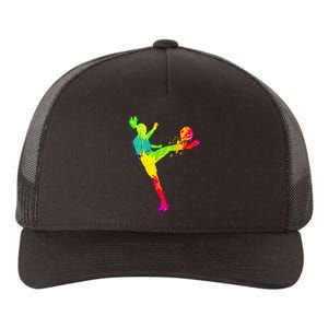 Cool Colorful Soccer Girl Soccer Player Yupoong Adult 5-Panel Trucker Hat