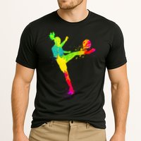 Cool Colorful Soccer Girl Soccer Player Performance Shirt