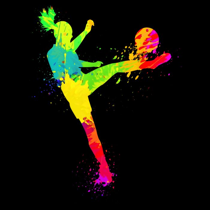 Cool Colorful Soccer Girl Soccer Player Sweatshirt