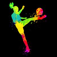 Cool Colorful Soccer Girl Soccer Player Backpack