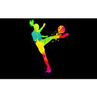 Cool Colorful Soccer Girl Soccer Player Bumper Sticker