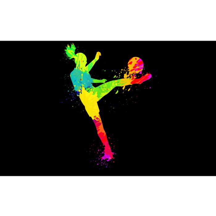 Cool Colorful Soccer Girl Soccer Player Bumper Sticker