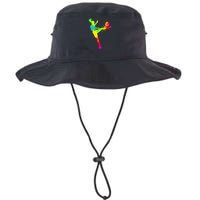 Cool Colorful Soccer Girl Soccer Player Bucket Hat