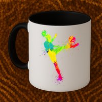 Cool Colorful Soccer Girl Soccer Player Mug