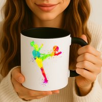 Cool Colorful Soccer Girl Soccer Player Mug