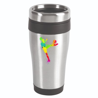 Cool Colorful Soccer Girl Soccer Player 16oz Travel Tumbler