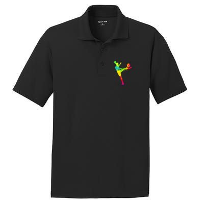 Cool Colorful Soccer Girl Soccer Player PosiCharge RacerMesh Polo