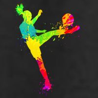 Cool Colorful Soccer Girl Soccer Player Trucker Hat