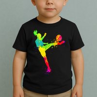 Cool Colorful Soccer Girl Soccer Player Toddler T-Shirt