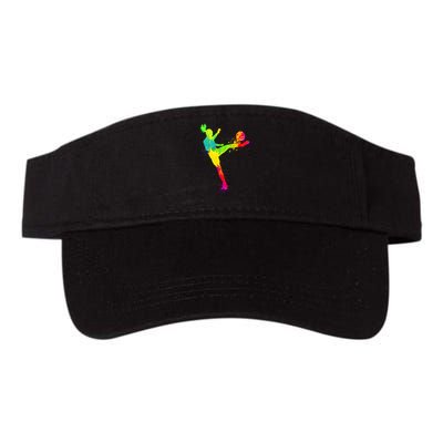 Cool Colorful Soccer Girl Soccer Player Visor