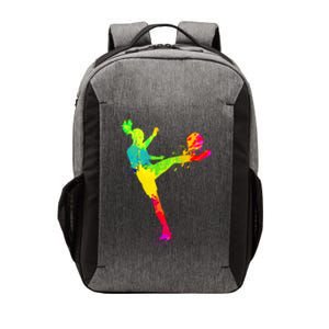 Cool Colorful Soccer Girl Soccer Player Vector Backpack