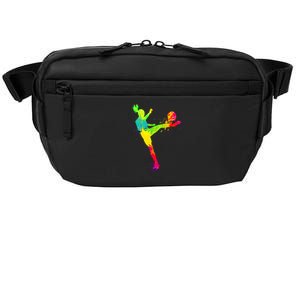 Cool Colorful Soccer Girl Soccer Player Crossbody Pack