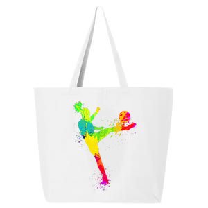 Cool Colorful Soccer Girl Soccer Player 25L Jumbo Tote