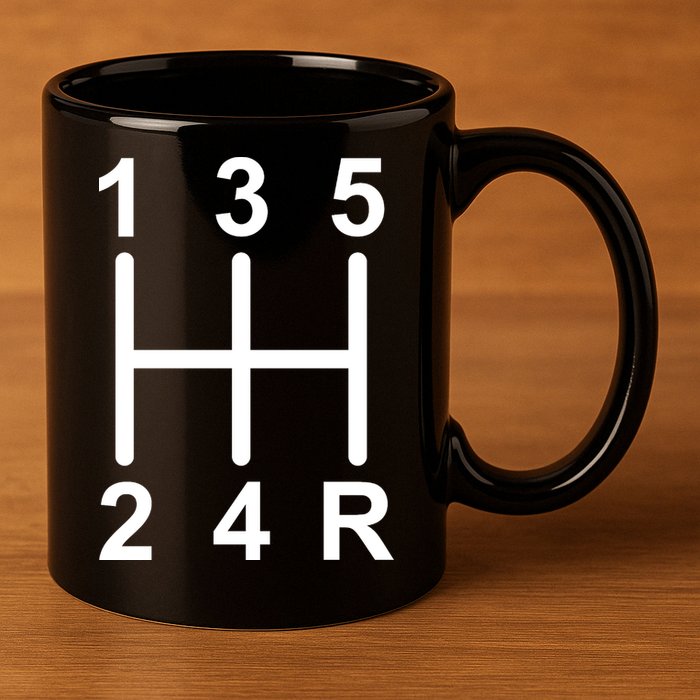 Car Shift Driver 11oz C Handle Ceramic Mug