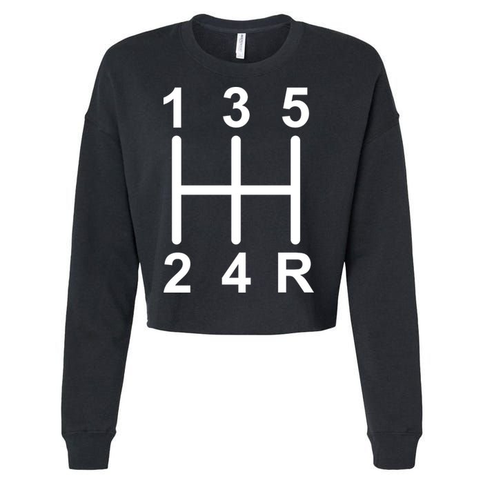 Car Shift Driver Cropped Pullover Crew