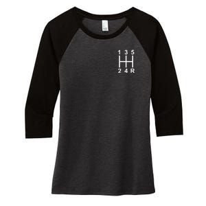 Car Shift Driver Women's Tri-Blend 3/4-Sleeve Raglan Shirt