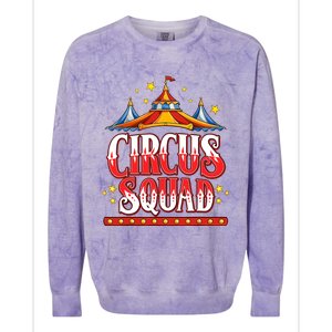 Circus Squad Event Carnival Staff Birthday Party Theme Show Colorblast Crewneck Sweatshirt